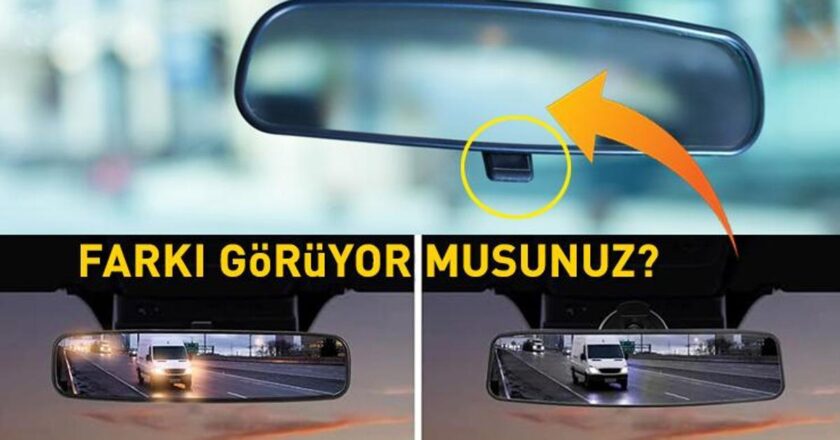 Otomobilin dikiz aynasında az bilinen detay! Geceleri hayat kurtaran çıkıntı…